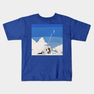 Crescent moon over Finistere Kids T-Shirt